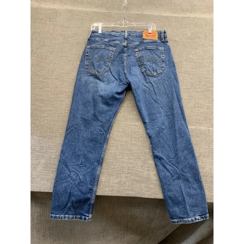 Levi's 511 Slim Fit Jeans Mens 34x29 Blue Denim Cotton Pockets Mid Rise Straight
